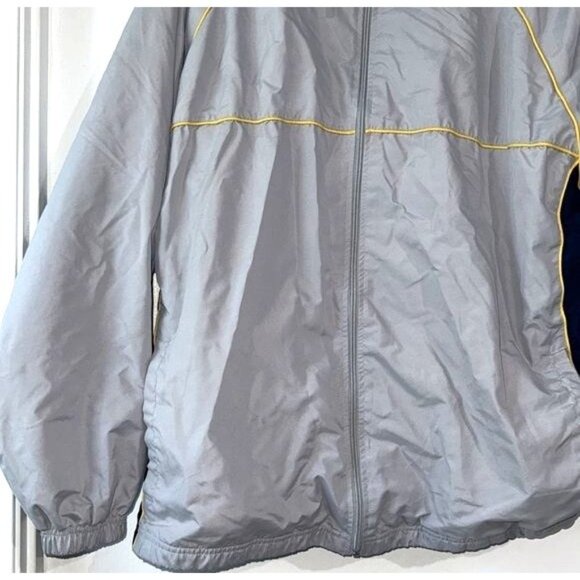 Athletic Works Gray & Yellow Windbreaker Jacket LIKE 1X - Picture 4 of 11